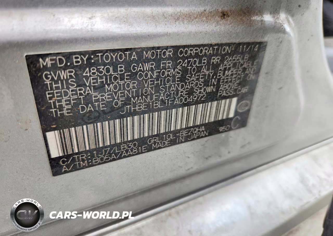 2015 Lexus Gs 350 VIN:JTHBE1BL1FA004972 - 13