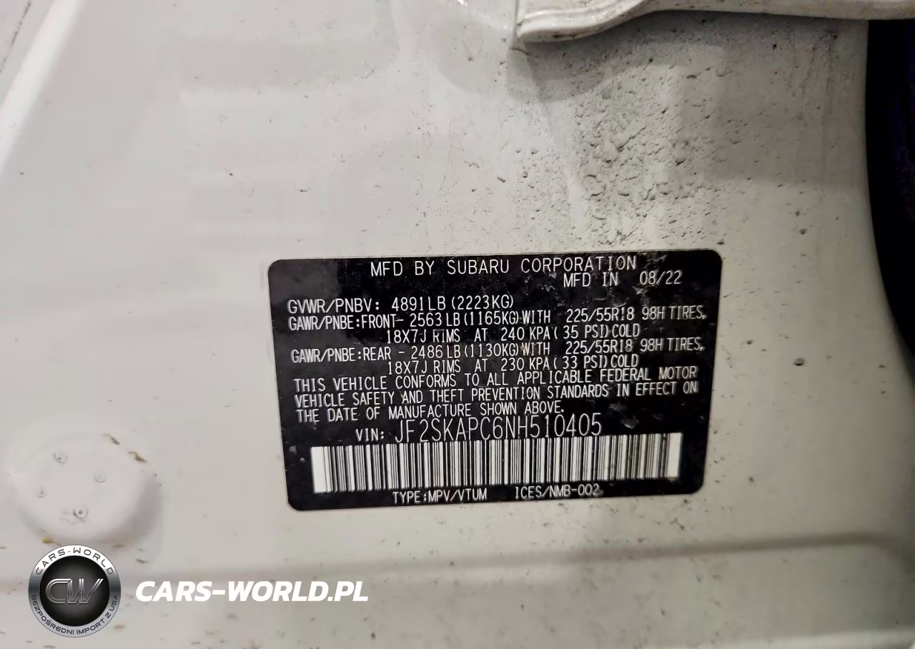2022 Subaru Forester Limited VIN:JF2SKAPC6NH510405 - 13