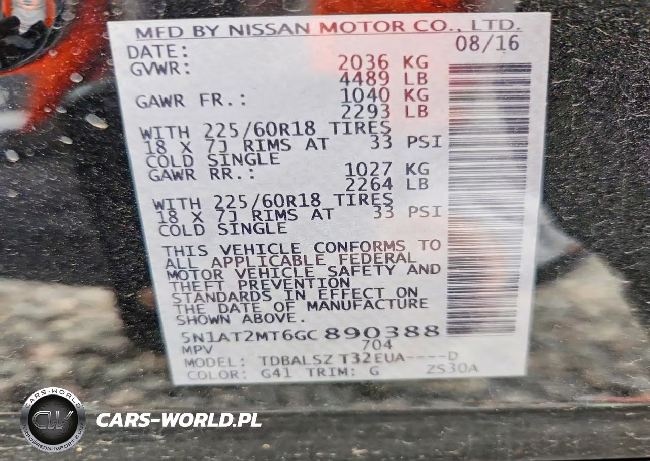 2016 Nissan Rogue Sl VIN:5N1AT2MT6GC890388 - 13