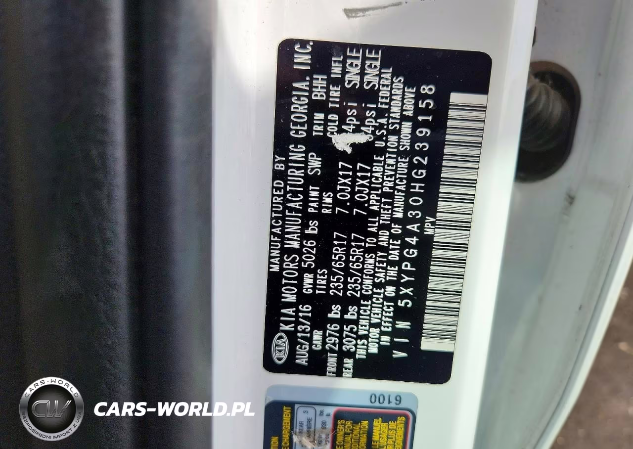 2017 Kia Sorento Lx VIN:5XYPG4A30HG239158 - 13