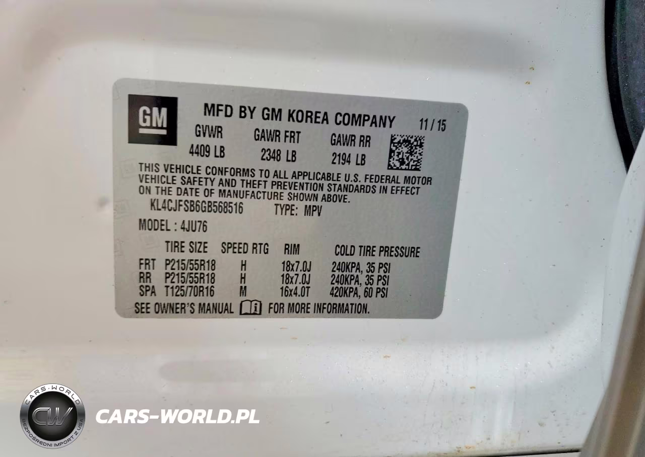2016 Buick Encore Convenience VIN:KL4CJFSB6GB568516 - 13
