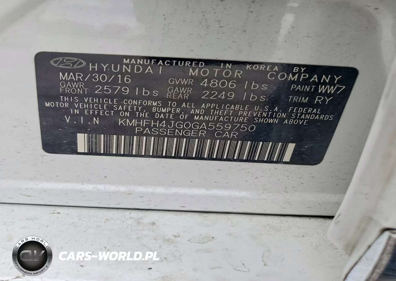 2016 Hyundai Azera Limited VIN:KMHFH4JG0GA559750 - 13