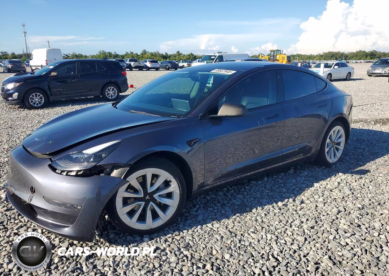 2022 Tesla Model 3 VIN:5YJ3E1EB6NF191074 - 1