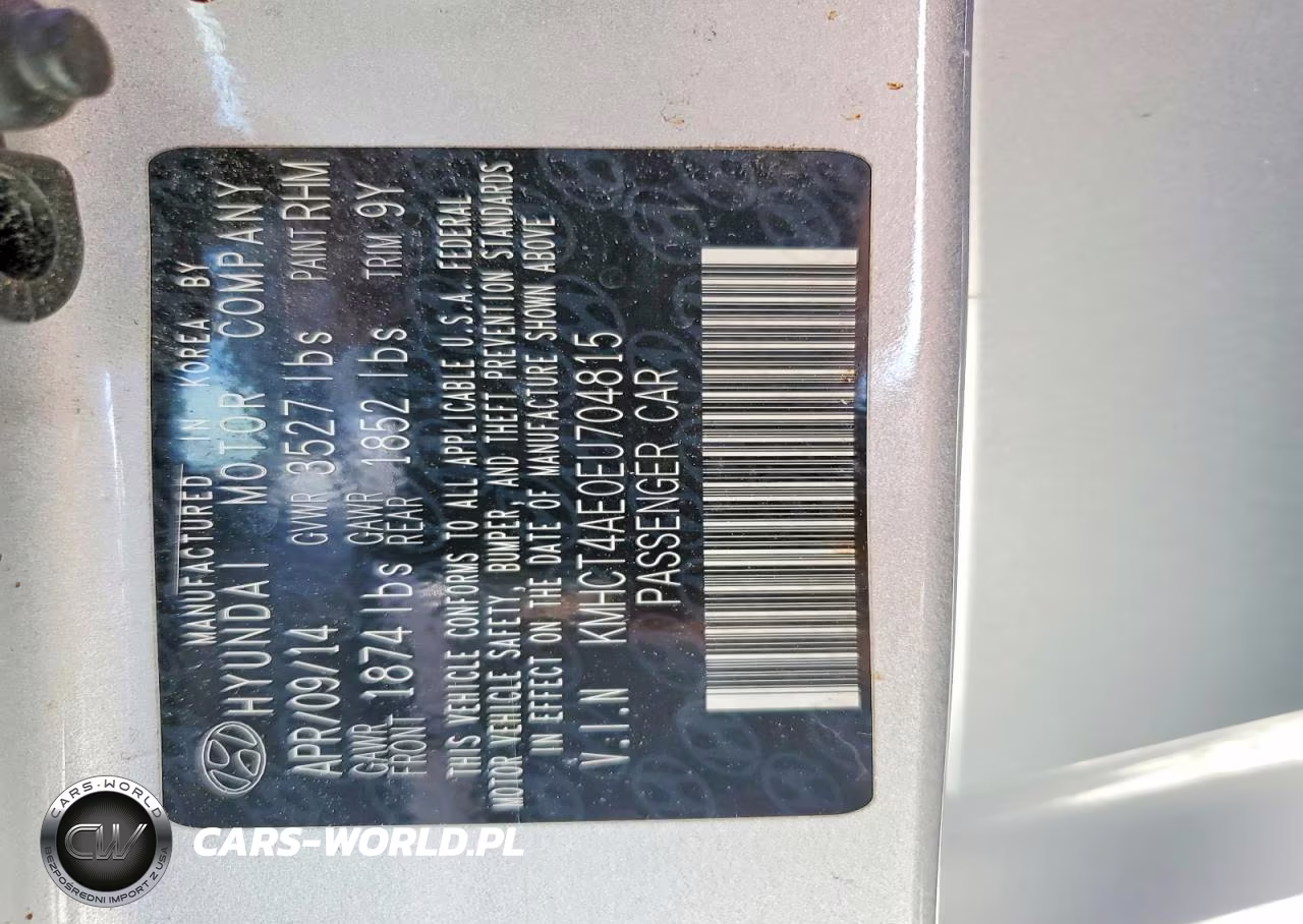 2014 Hyundai Accent Gls VIN:KMHCT4AE0EU704815 - 12