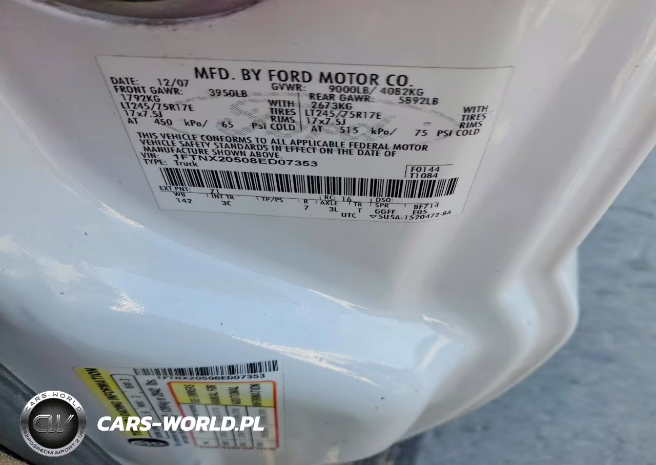 2008 Ford F250 Super Duty VIN:1FTNX20508ED07353 - 12