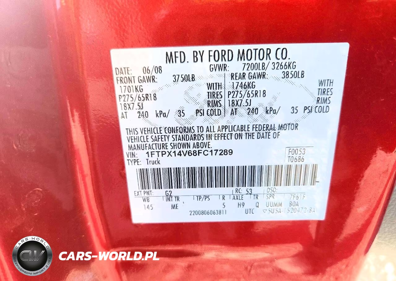 2008 Ford F150 VIN:1FTPX14V68FC17289 - 12