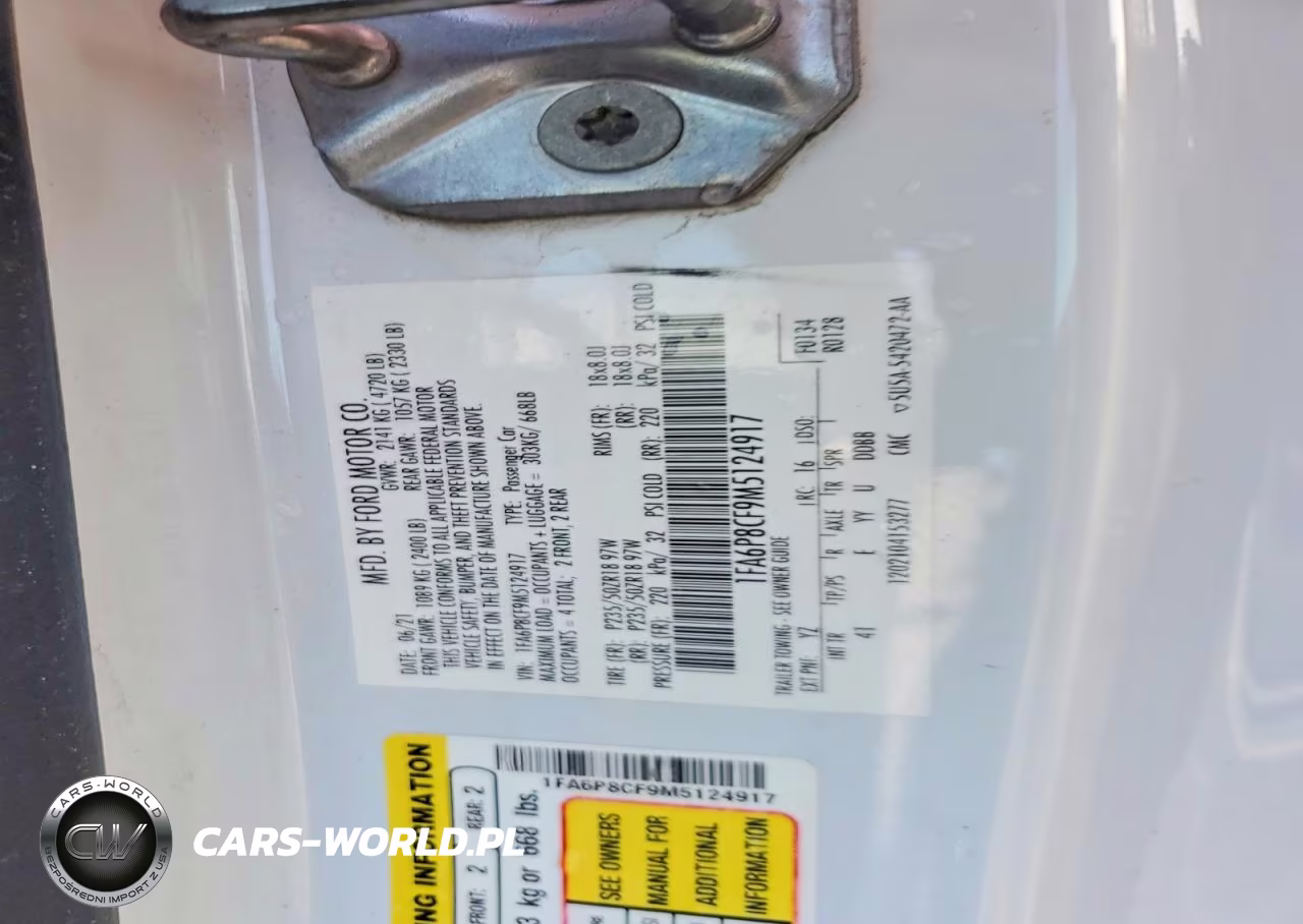 2021 Ford Mustang Gt VIN:1FA6P8CF9M5124917 - 12