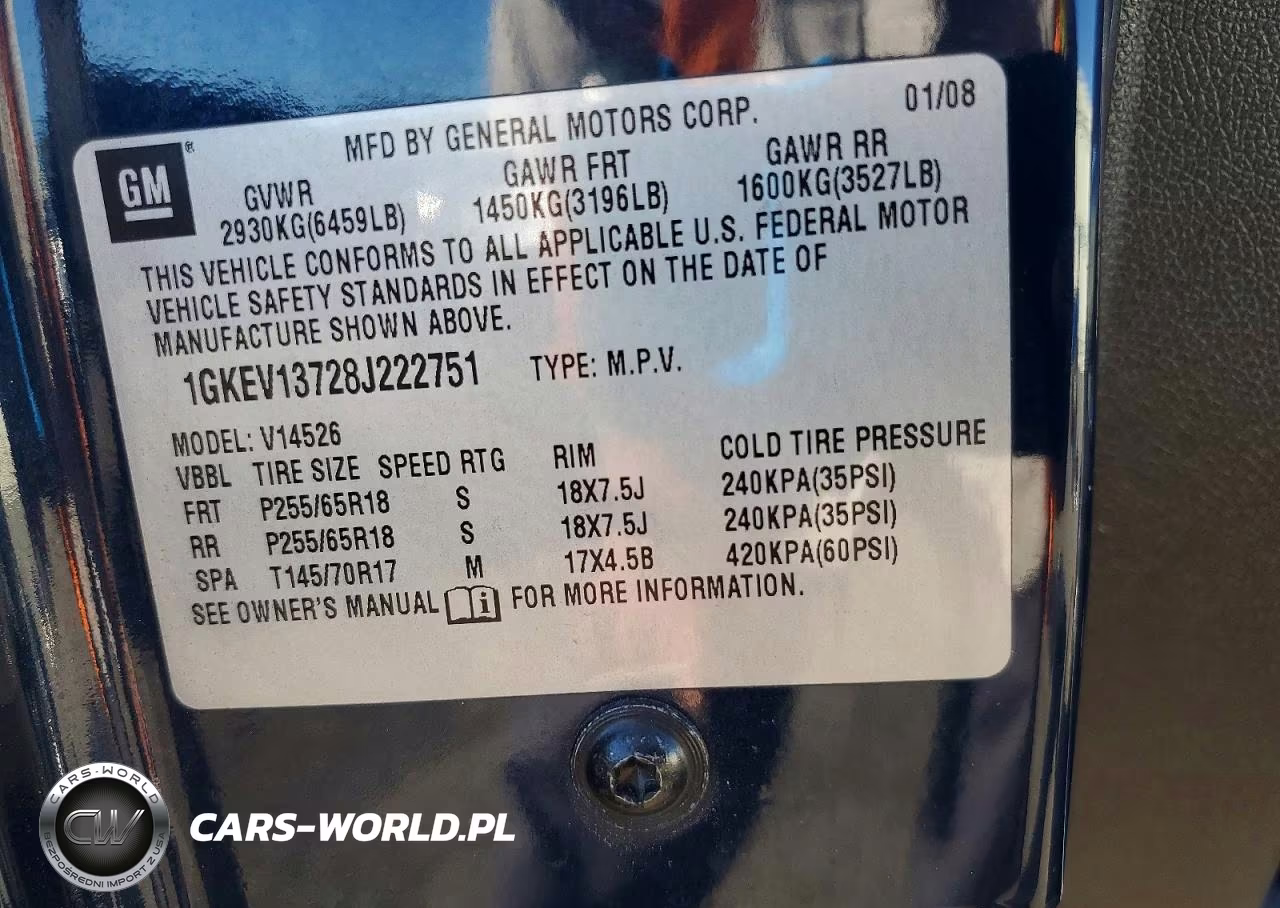 2008 GMC Acadia Sle VIN:1GKEV13728J222751 - 14