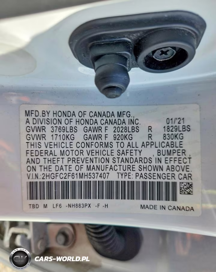 2021 Honda Civic Lx VIN:2HGFC2F61MH537407 - 12