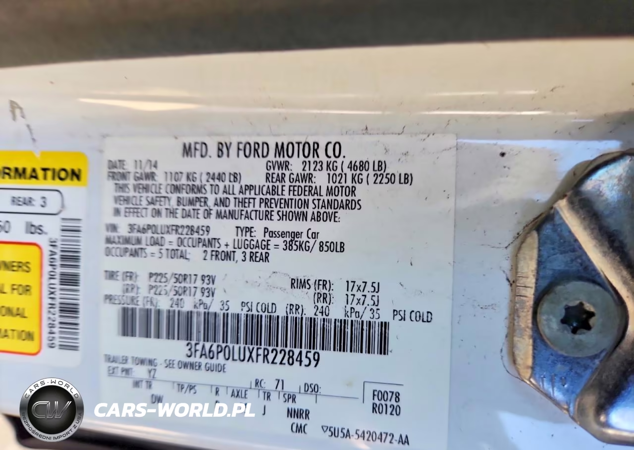 2015 Ford Fusion Se Hybrid VIN:3FA6P0LUXFR228459 - 12