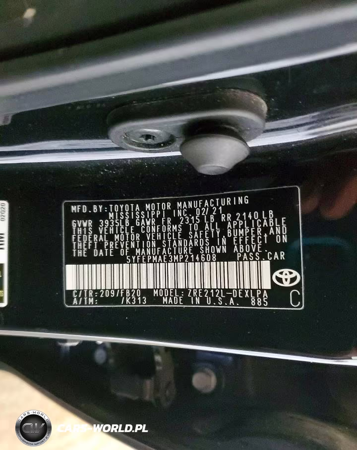 2021 Toyota Corolla Le VIN:5YFEPMAE3MP214608 - 12