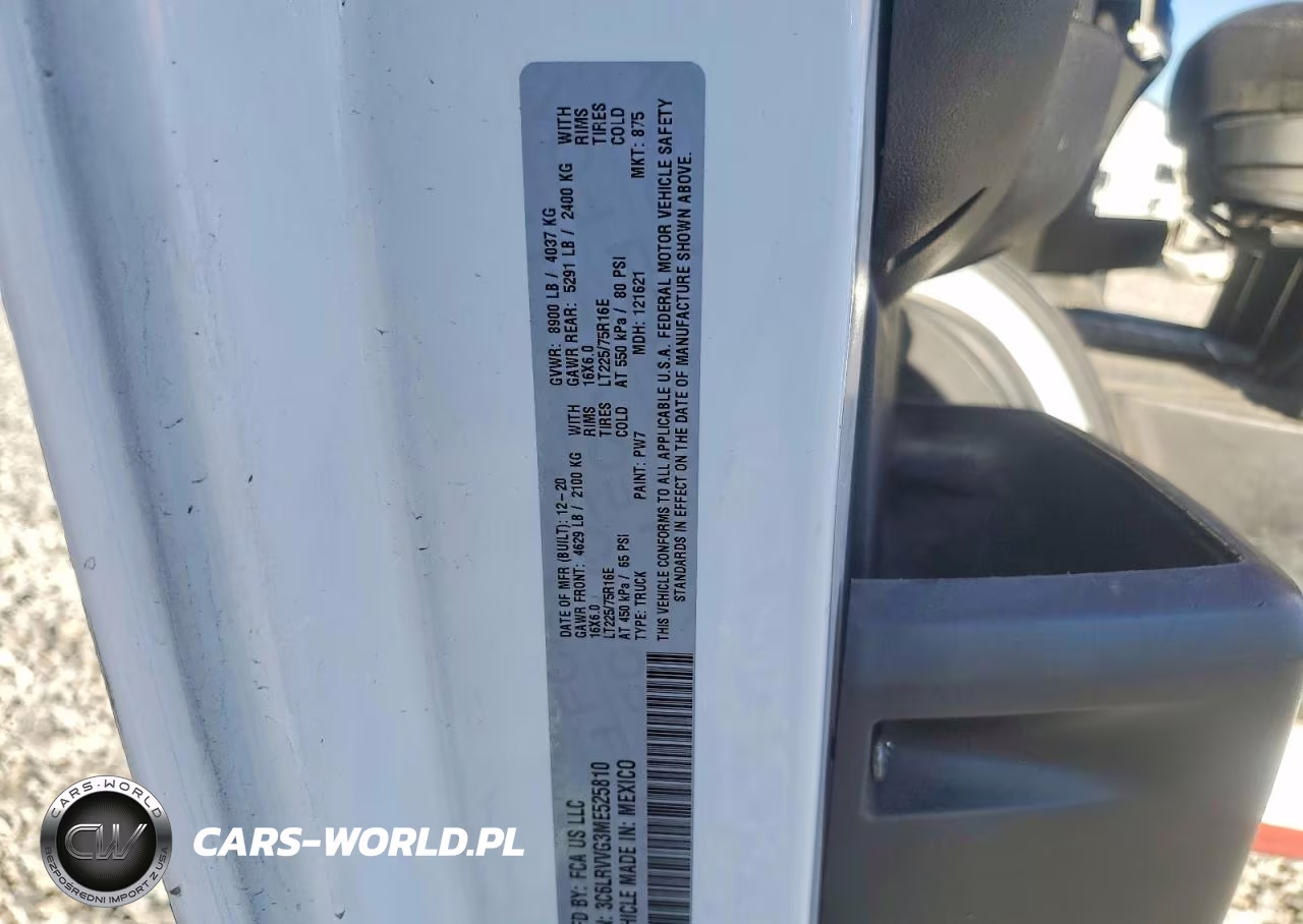 2021 Ram Promaster 2500 2500 Standard VIN:3C6LRVVG3ME525810 - 12