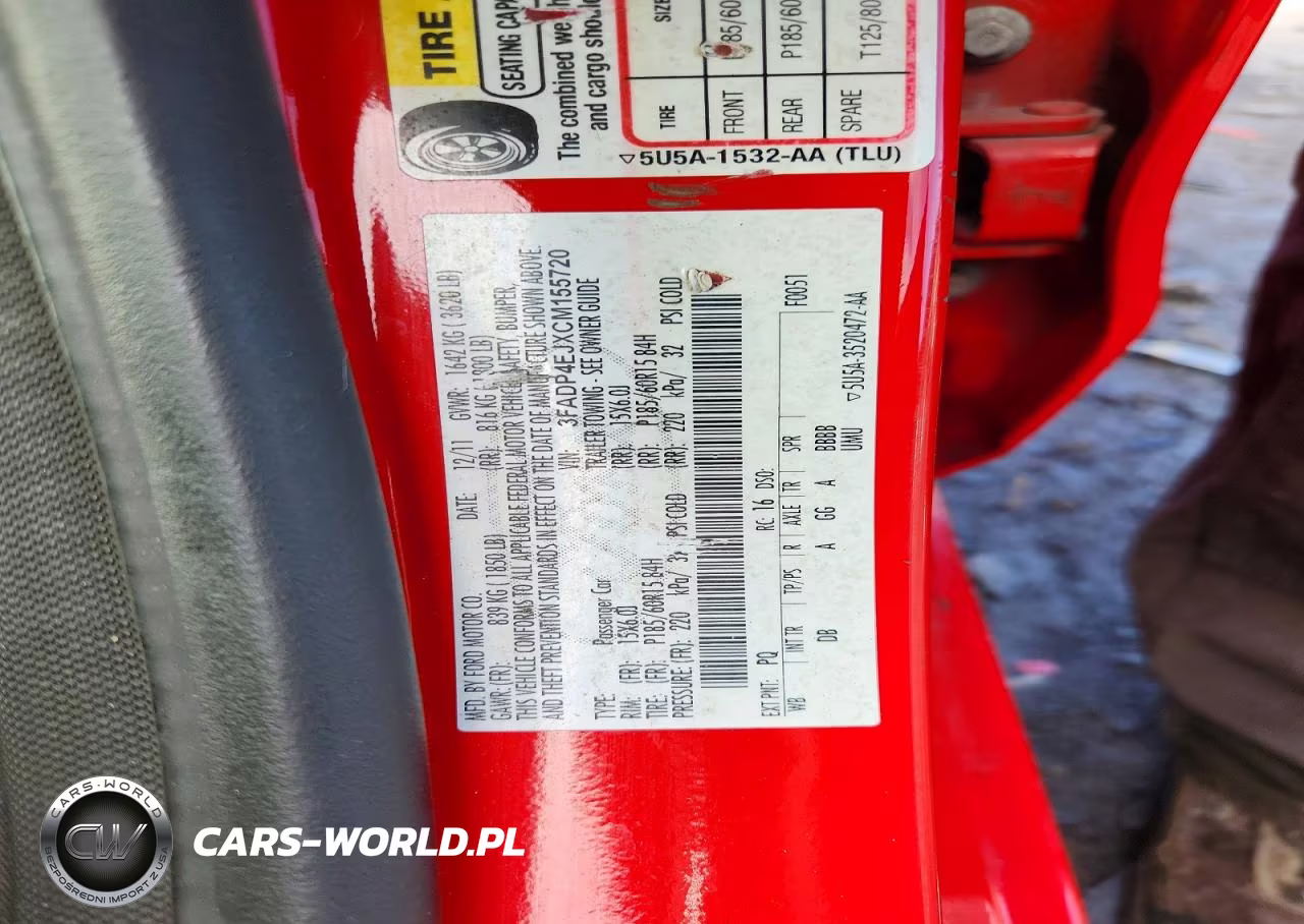 2012 Ford Fiesta Se VIN:3FADP4EJXCM155720 - 12