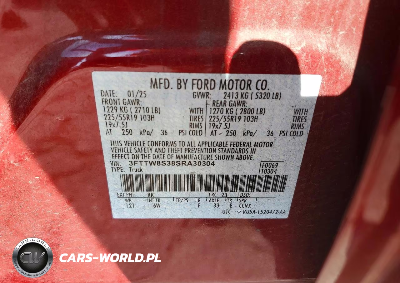 2025 Ford Maverick Lariat VIN:3FTTW8S38SRA30304 - 12