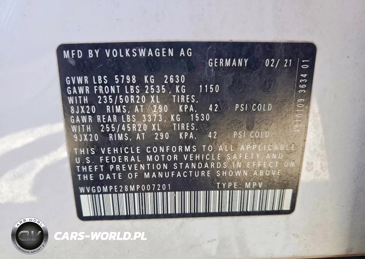 2021 Volkswagen Id.4 First Edition VIN:WVGDMPE28MP007201 - 13