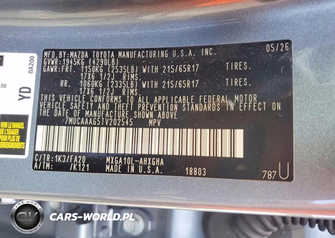 2026 Toyota Corolla Cross Le VIN:7MUCAAAG5TV202545 - 13