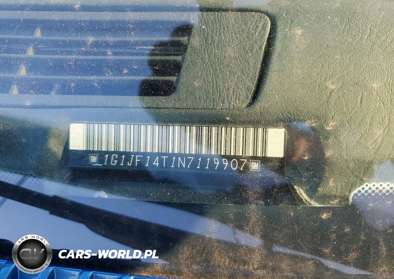 1992 Chev Uk VIN:1G1JF14T1N7119907 - 12