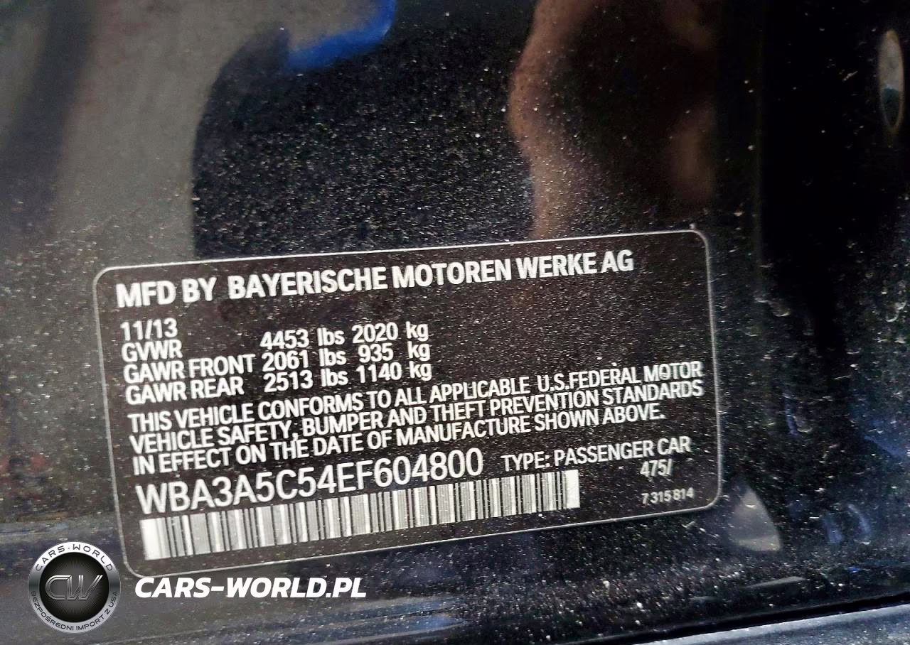 2014 BMW 328 I VIN:WBA3A5C54EF604800 - 12