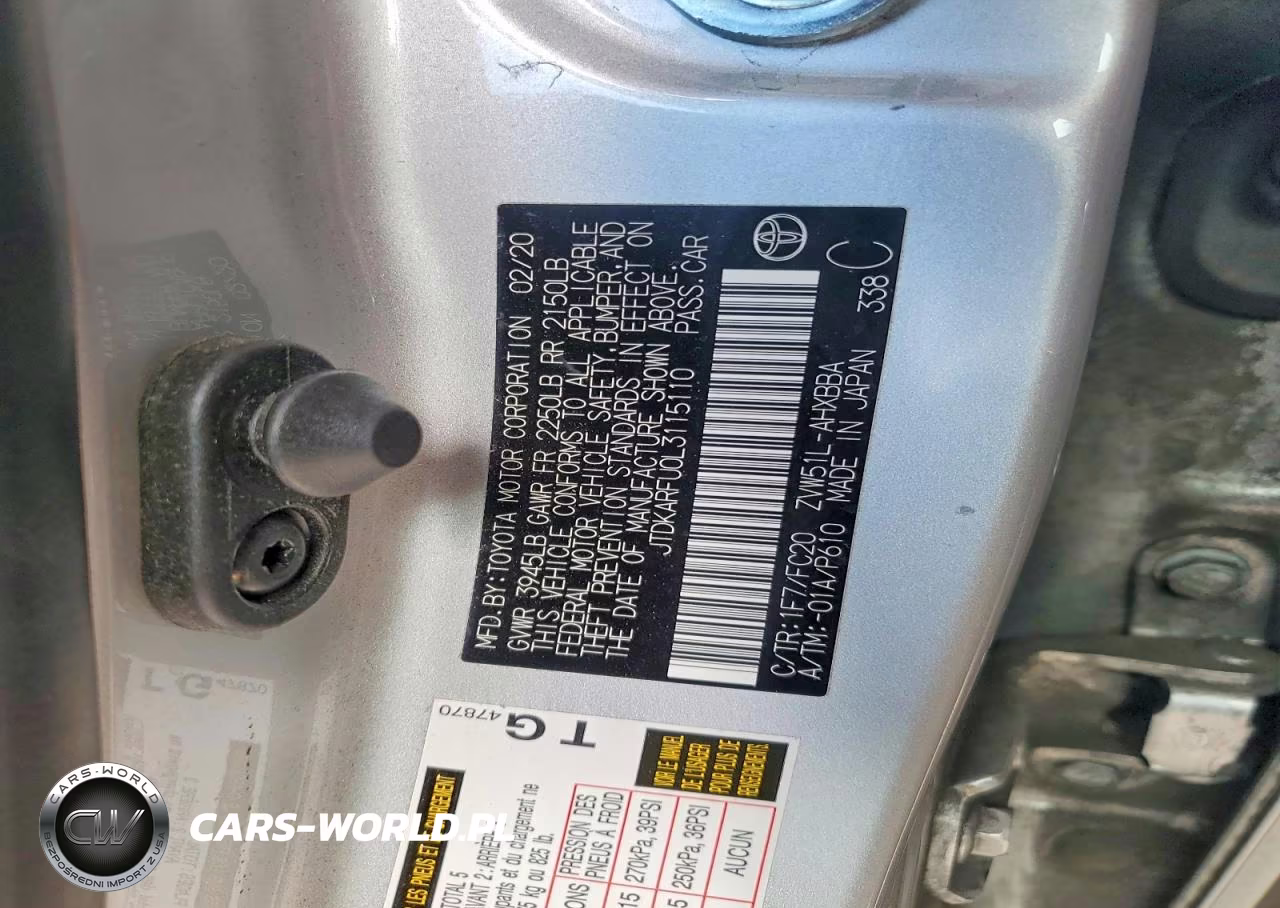 2020 Toyota Prius L Eco VIN:JTDKARFU0L3115110 - 12