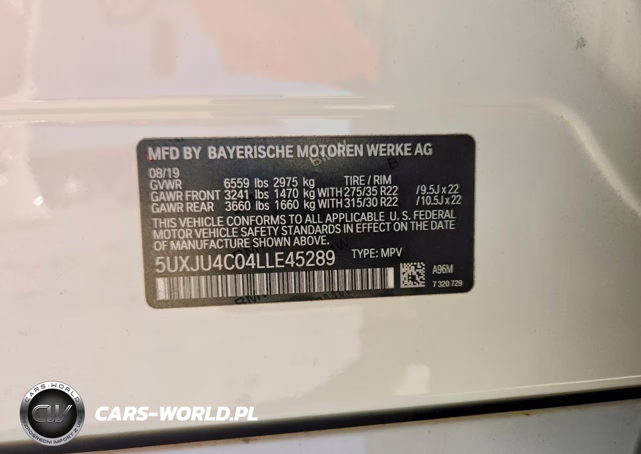 2020 BMW X5 M50I VIN:5UXJU4C04LLE45289 - 13