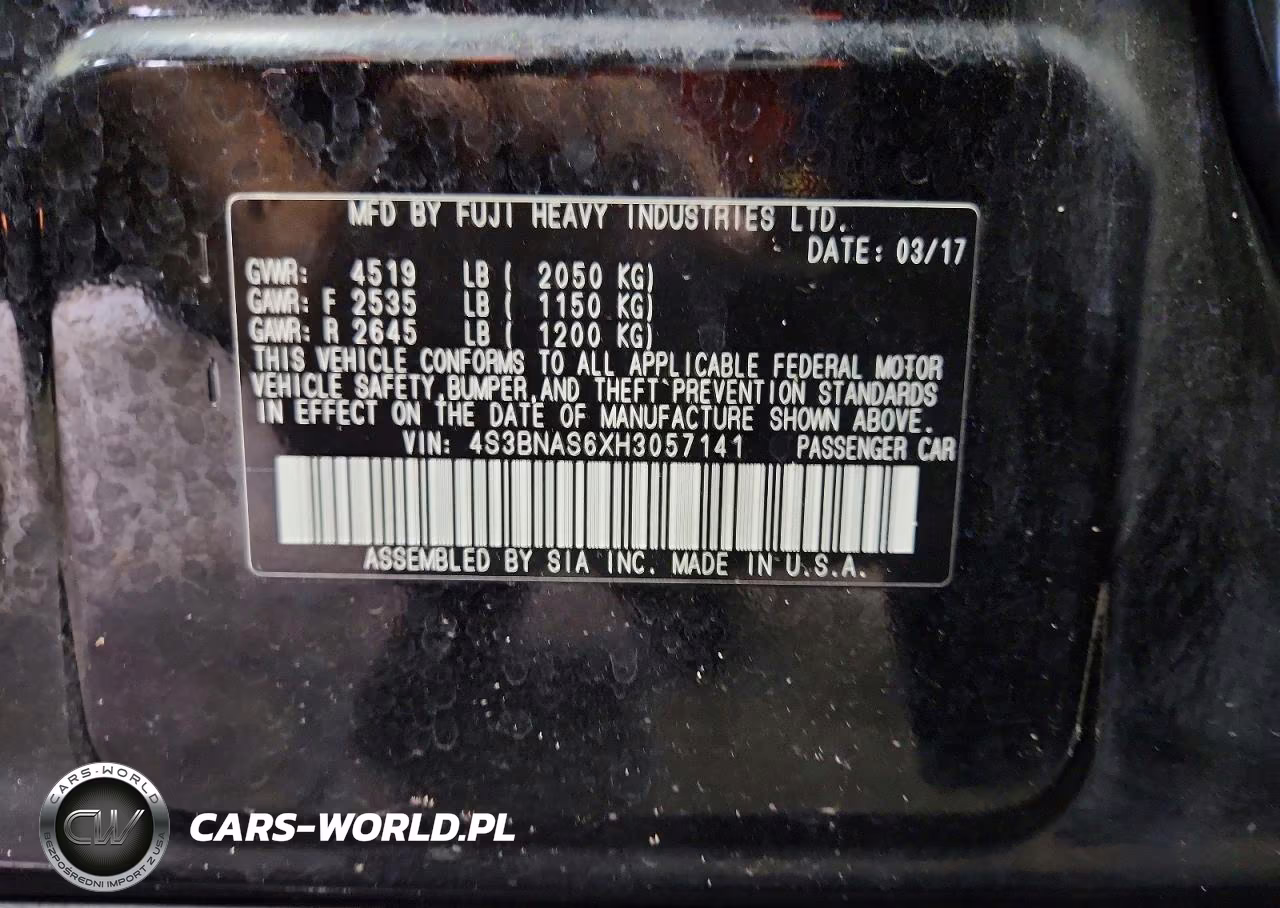 2017 Subaru Legacy Sport VIN:4S3BNAS6XH3057141 - 12