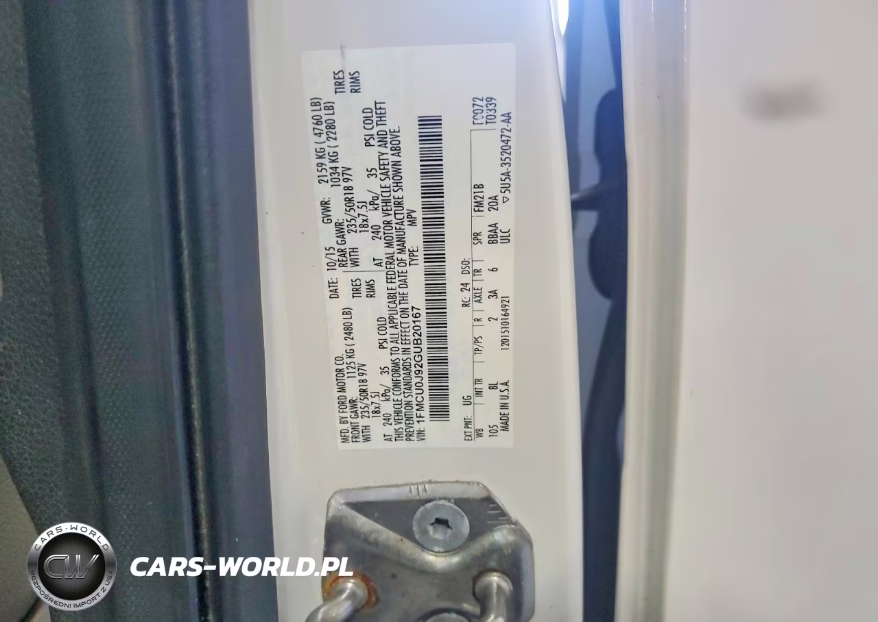 2016 Ford Escape Titanium VIN:1FMCU0J92GUB20167 - 13