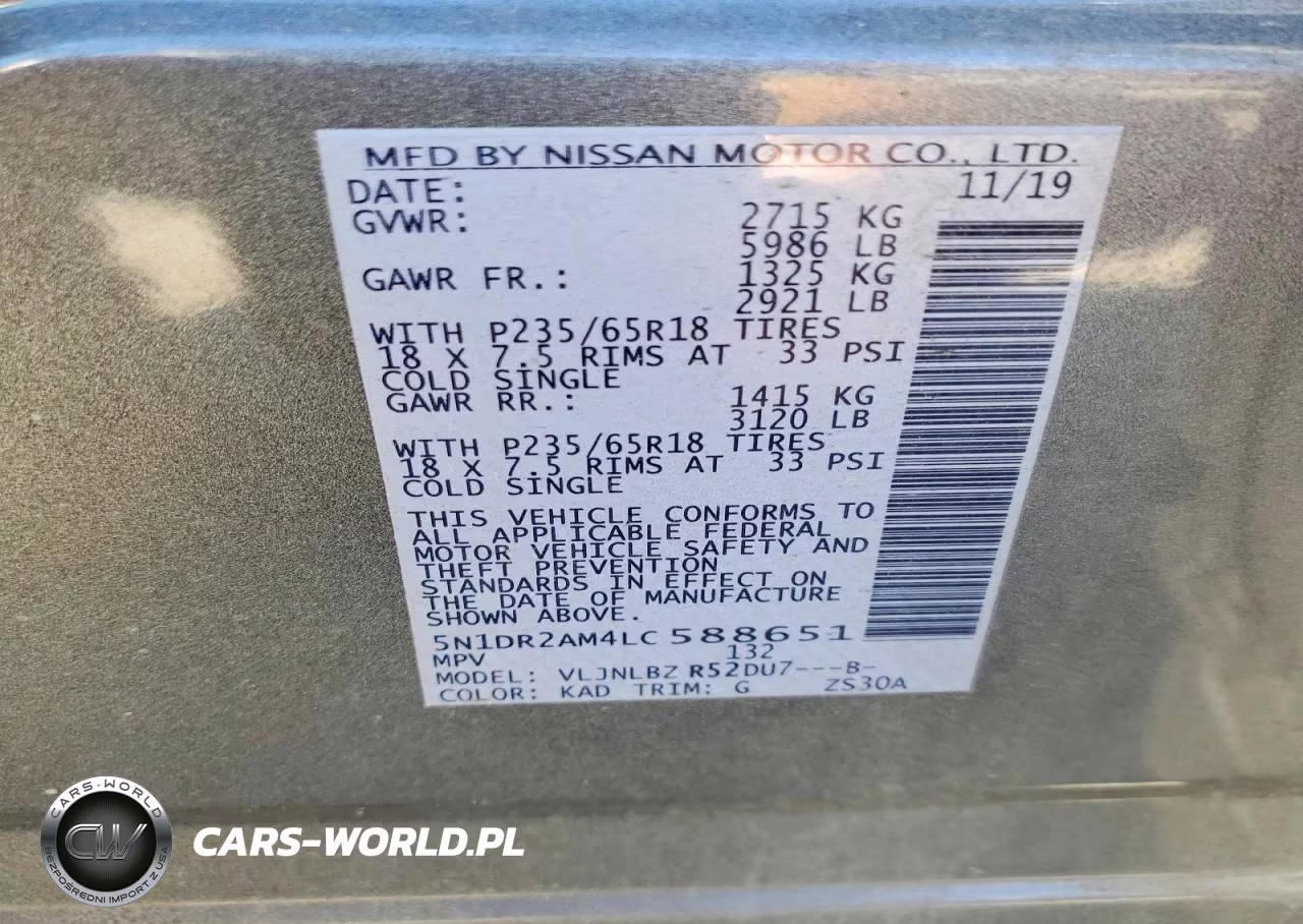2020 Nissan Pathfinder S VIN:5N1DR2AM4LC588651 - 13