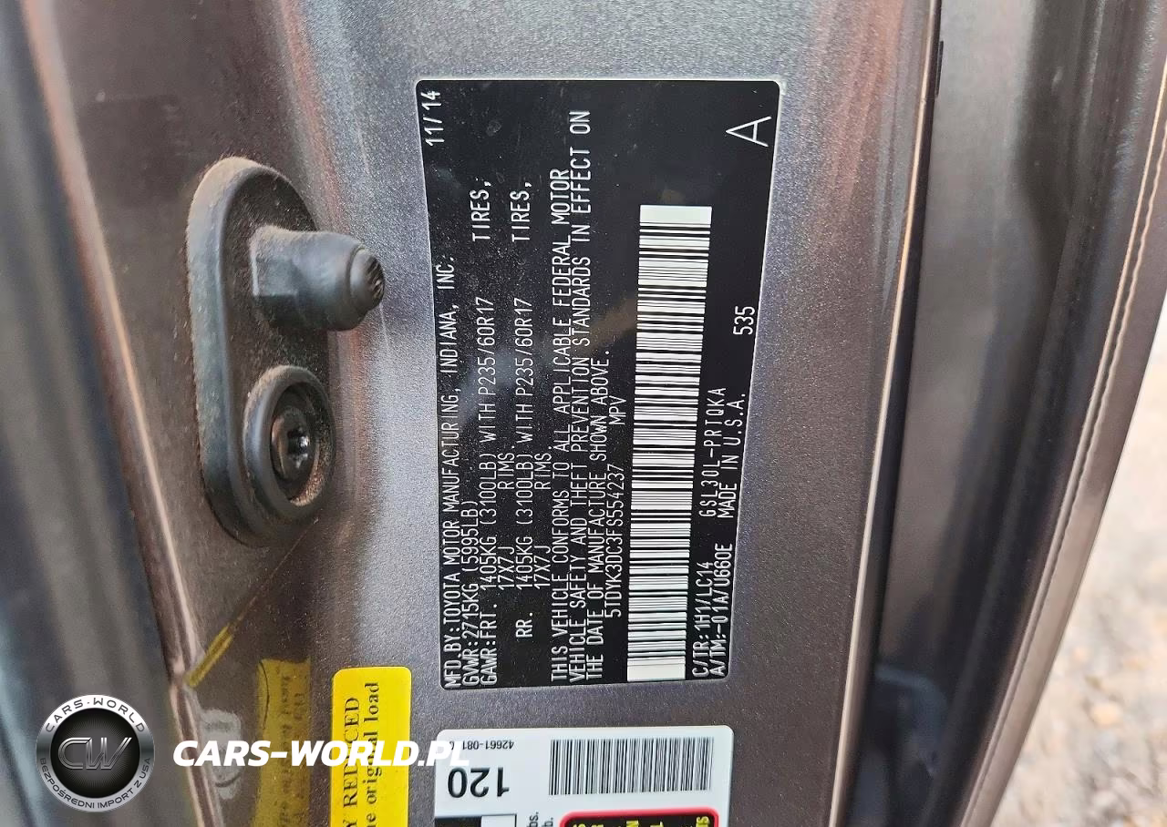 2015 Toyota Sienna Xle 8-Passenger VIN:5TDYK3DC3FS554237 - 13