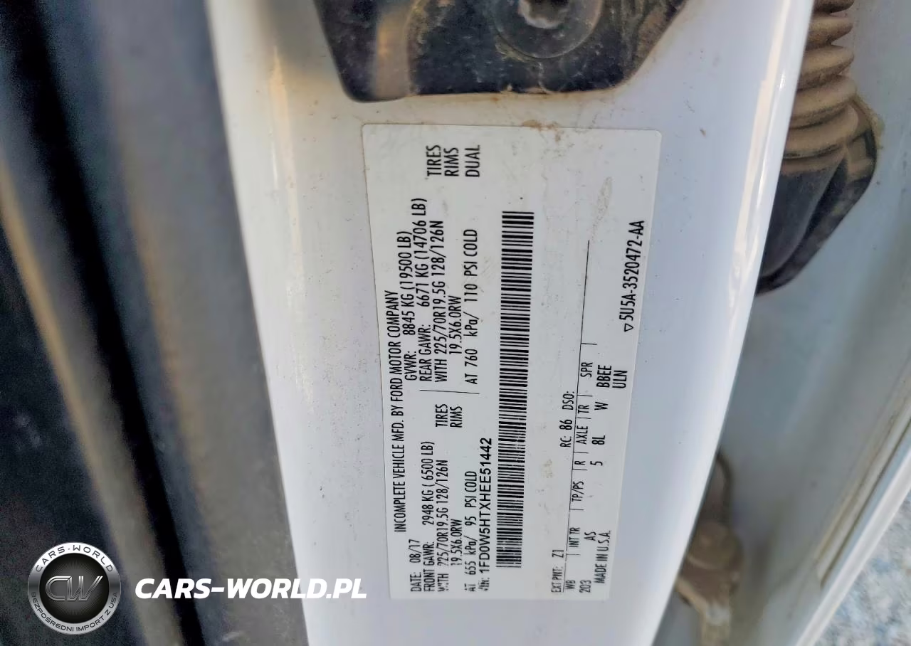 2017 Ford F550 Super Duty VIN:1FD0W5HTXHEE51442 - 13