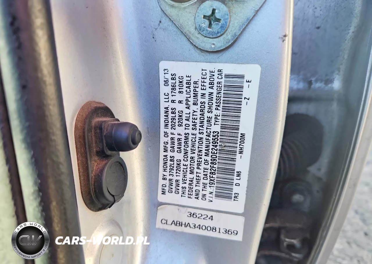 2013 Honda Civic Ex VIN:19XFB2F89DE249553 - 13