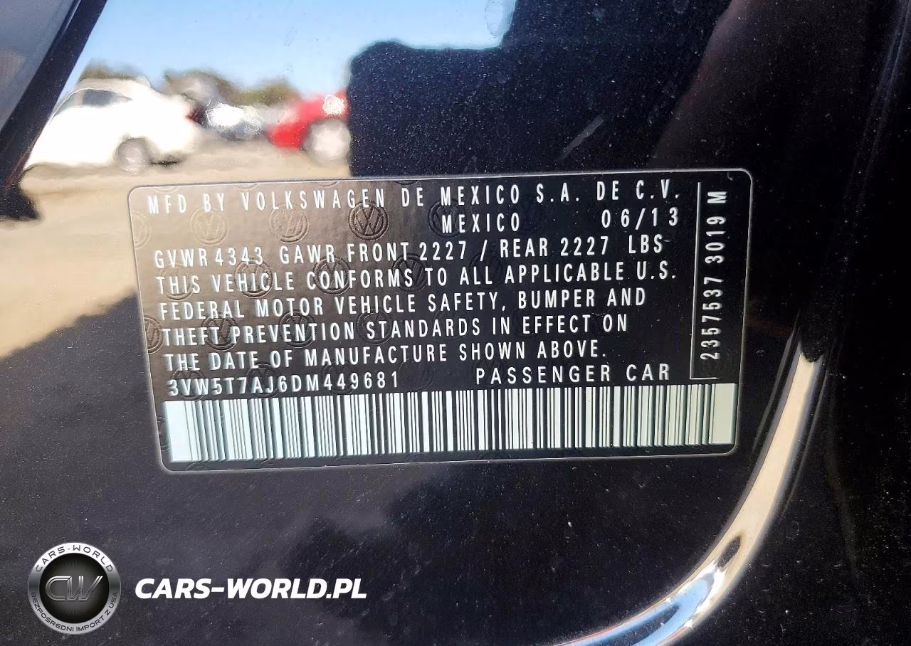 2013 Volkswagen Jetta Gli VIN:3VW5T7AJ6DM449681 - 12