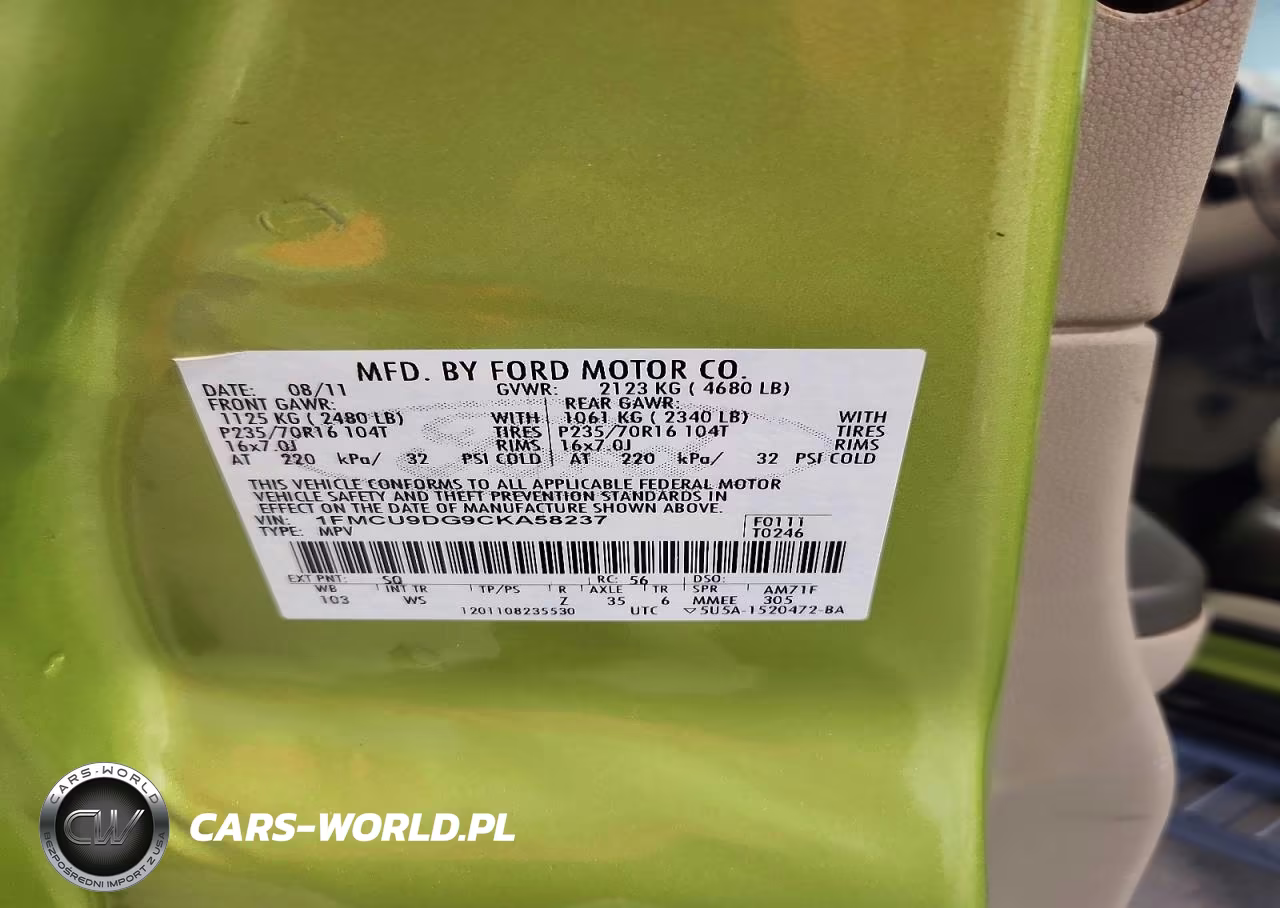 2012 Ford Escape Xlt VIN:1FMCU9DG9CKA58237 - 13