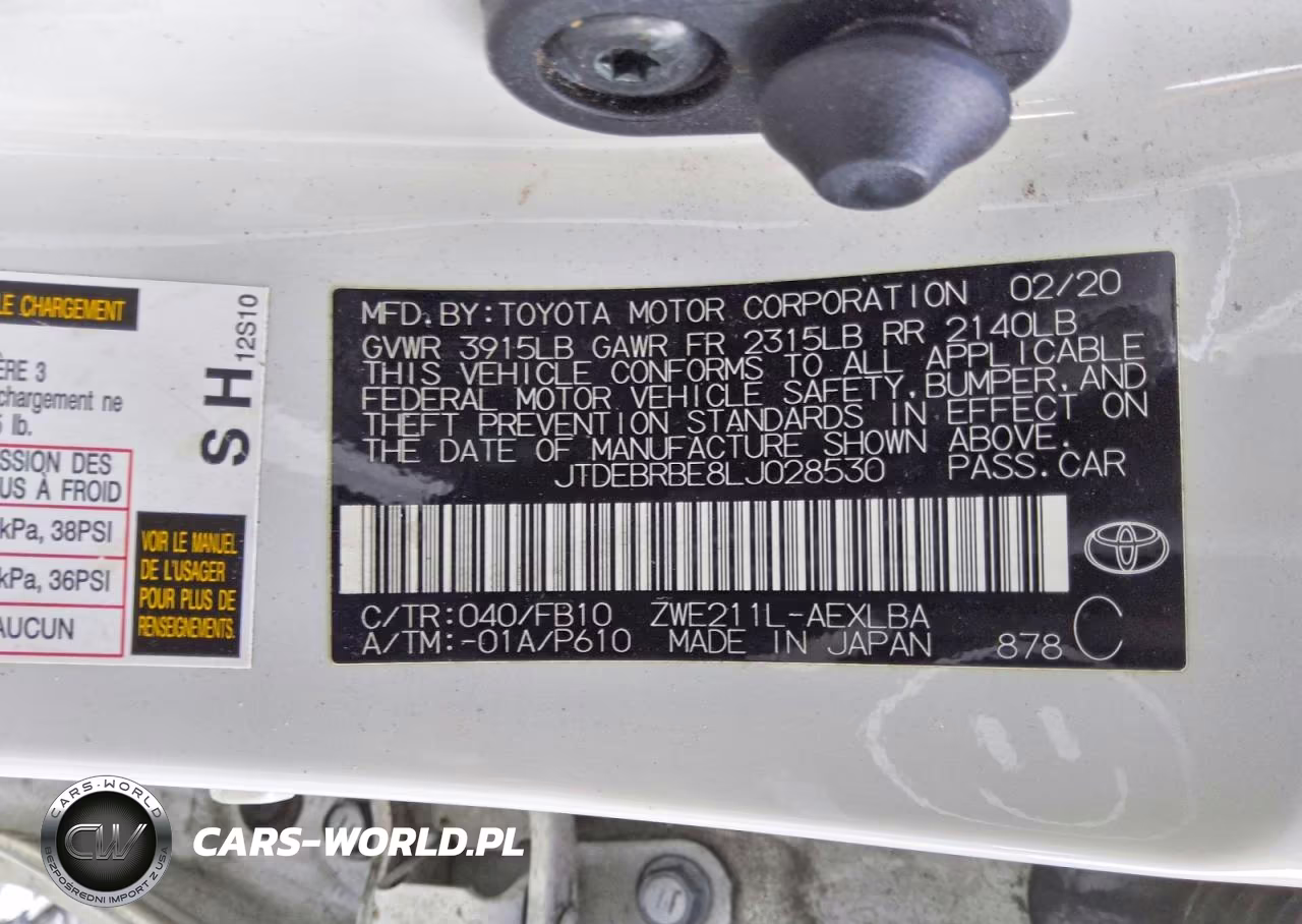 2020 Toyota Corolla Le VIN:JTDEBRBE8LJ028530 - 12