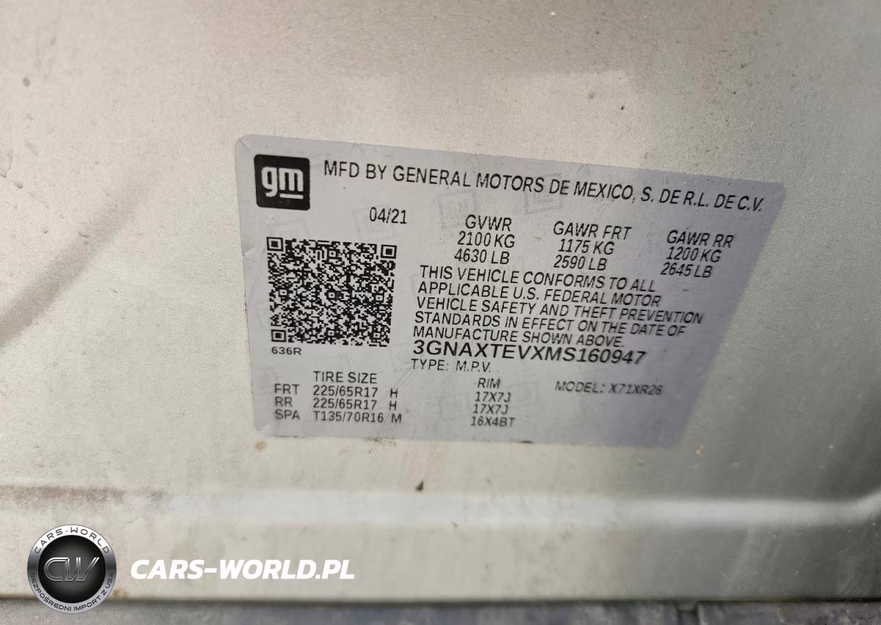 2021 Chevrolet Equinox Lt VIN:3GNAXTEVXMS160947 - 13