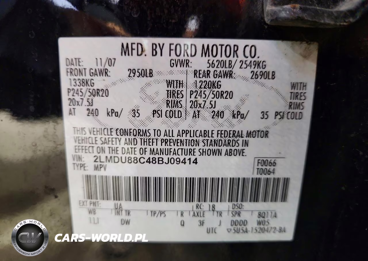 2008 Lincoln Mkx VIN:2LMDU88C48BJ09414 - 14