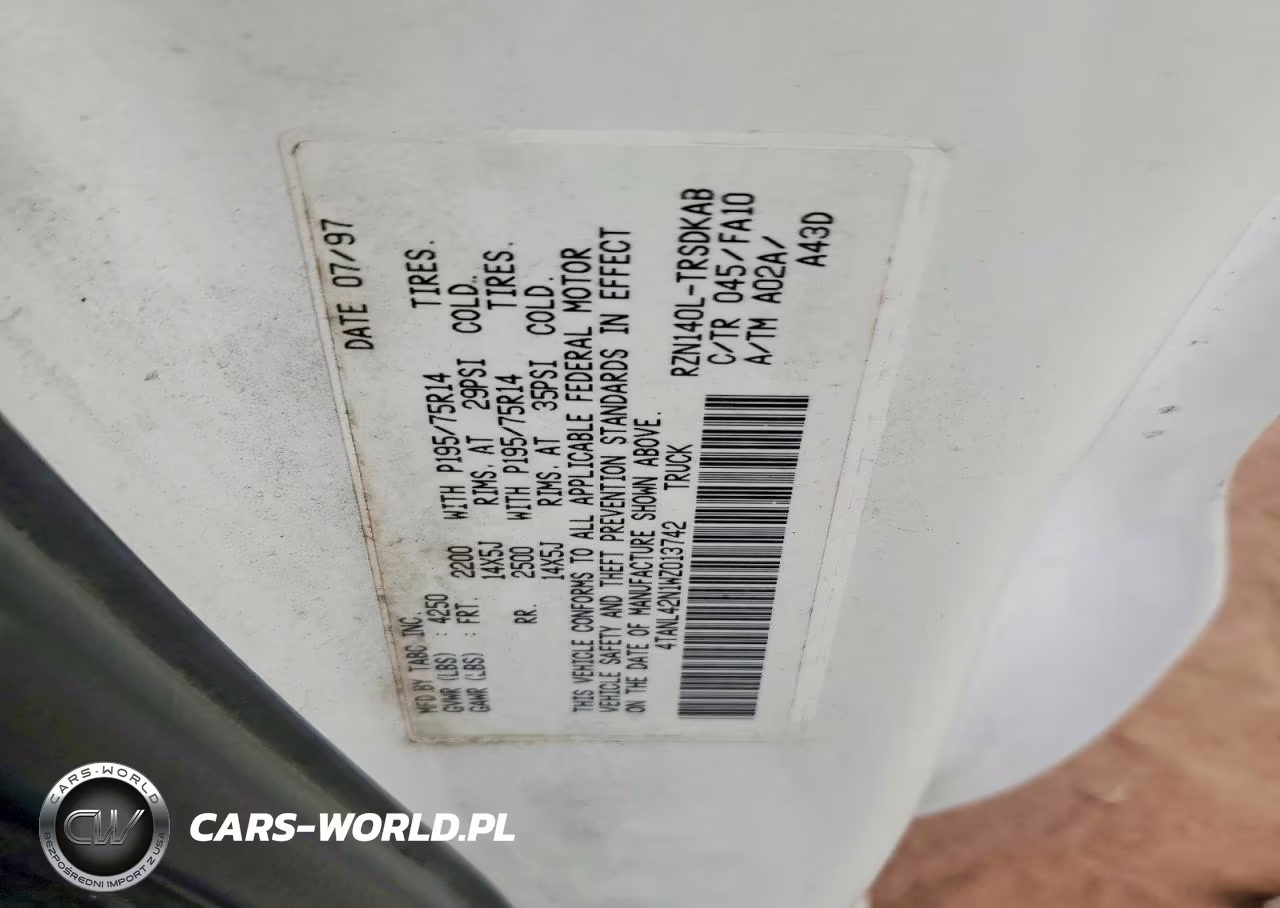 1998 Toyota Tacoma Base VIN:4TANL42N1WZ013742 - 12