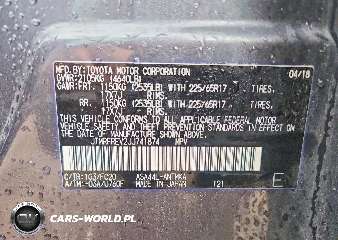2018 Toyota Rav4 Xle VIN:JTMRFREV2JJ741874 - 12
