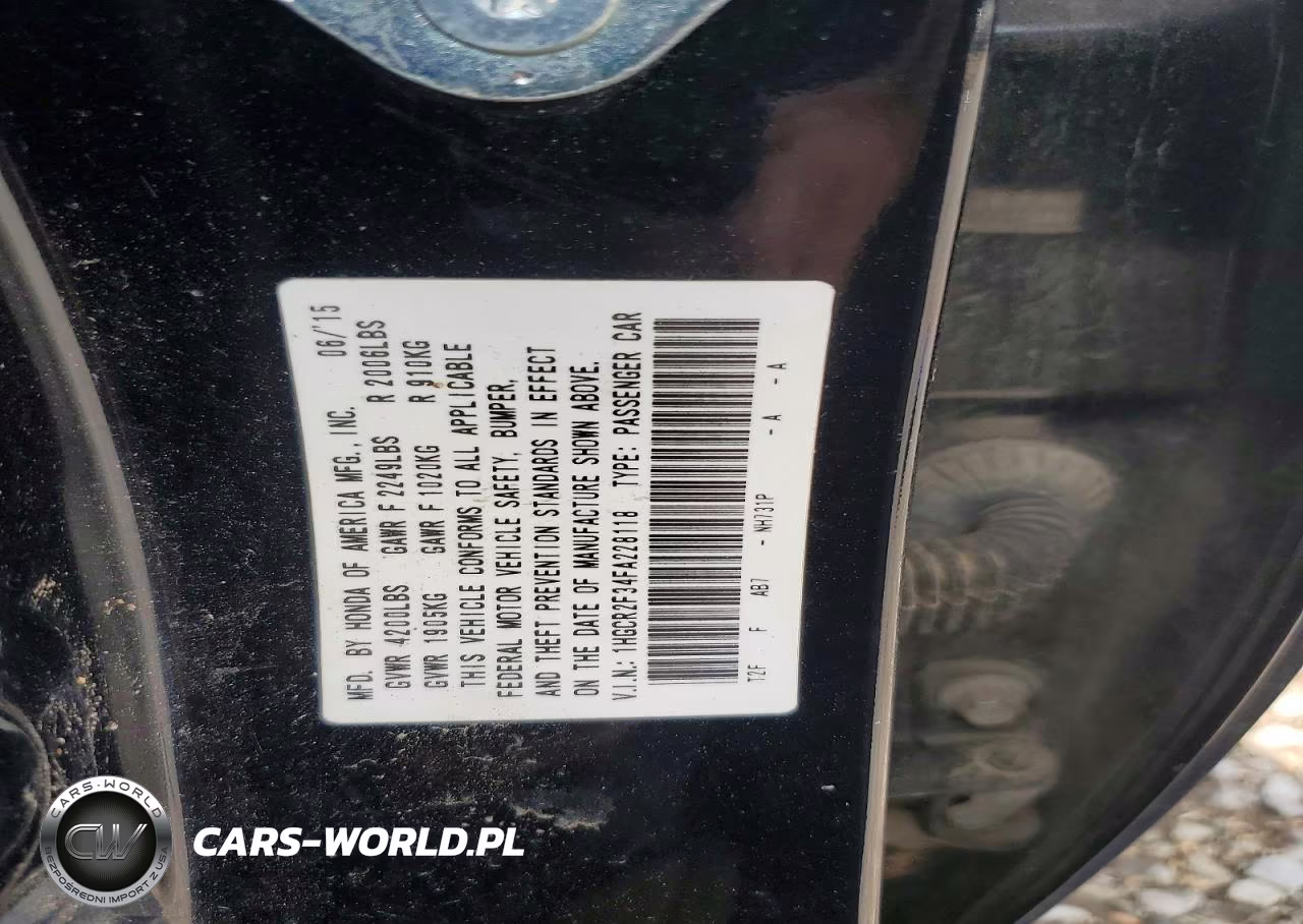 2015 Honda Accord Lx VIN:1HGCR2F34FA228118 - 12