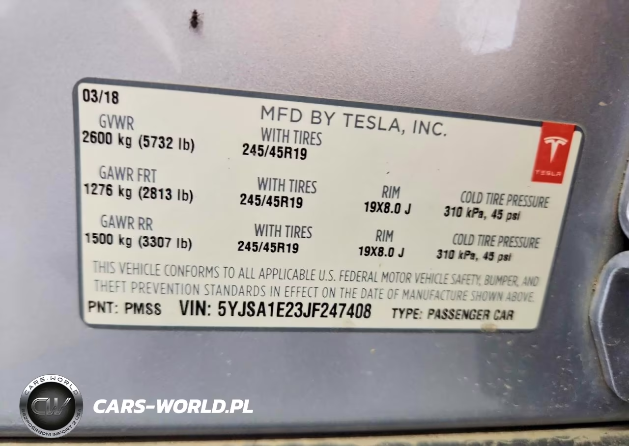 2018 Tesla Model S VIN:5YJSA1E23JF247408 - 12