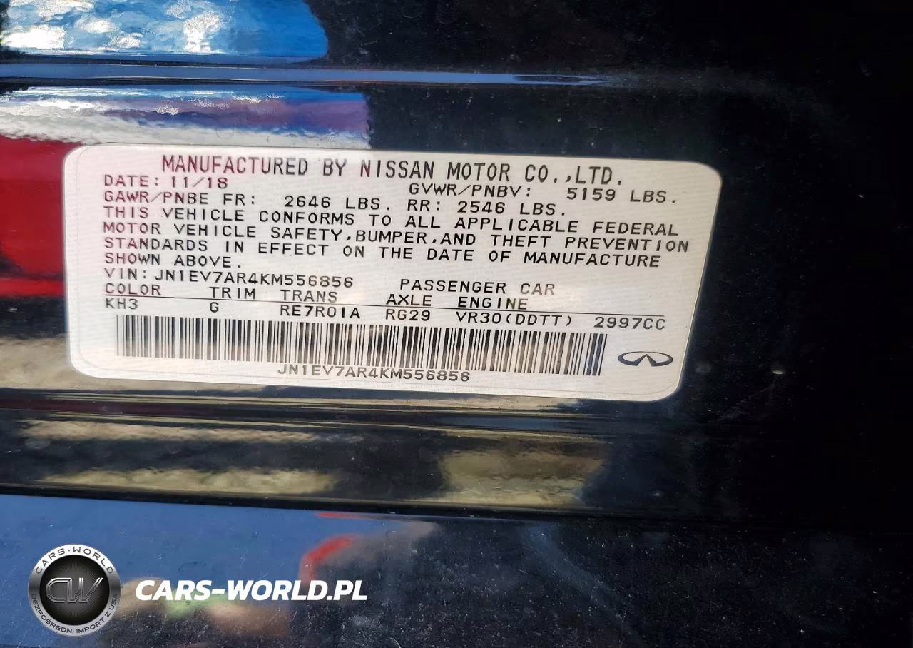 2019 Infiniti Q50 3.0T Luxe VIN:JN1EV7AR4KM556856 - 12