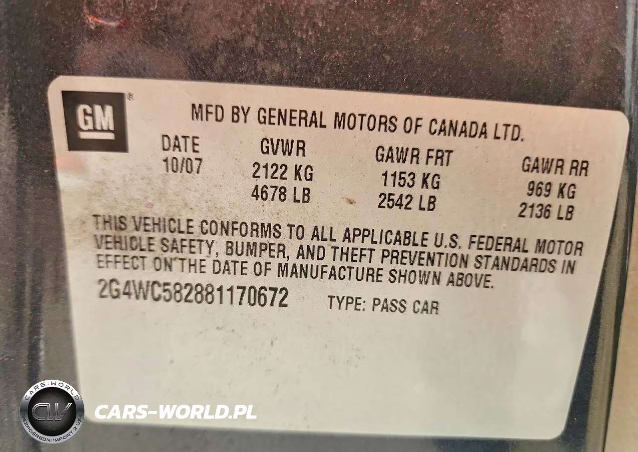 2008 Buick Lacrosse Cx VIN:2G4WC582881170672 - 12