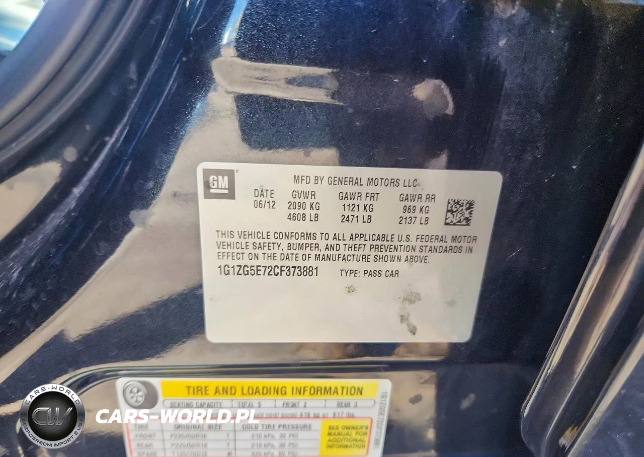 2012 Chevrolet Malibu Ltz VIN:1G1ZG5E72CF373881 - 12