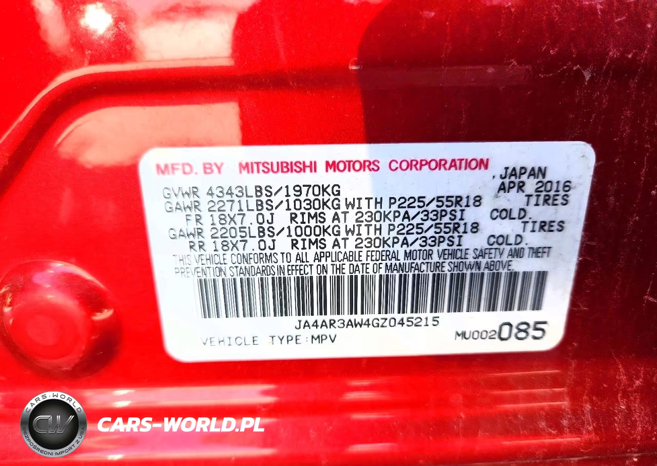 2016 Mitsubishi Outlander Sport Es VIN:JA4AR3AW4GZ045215 - 12