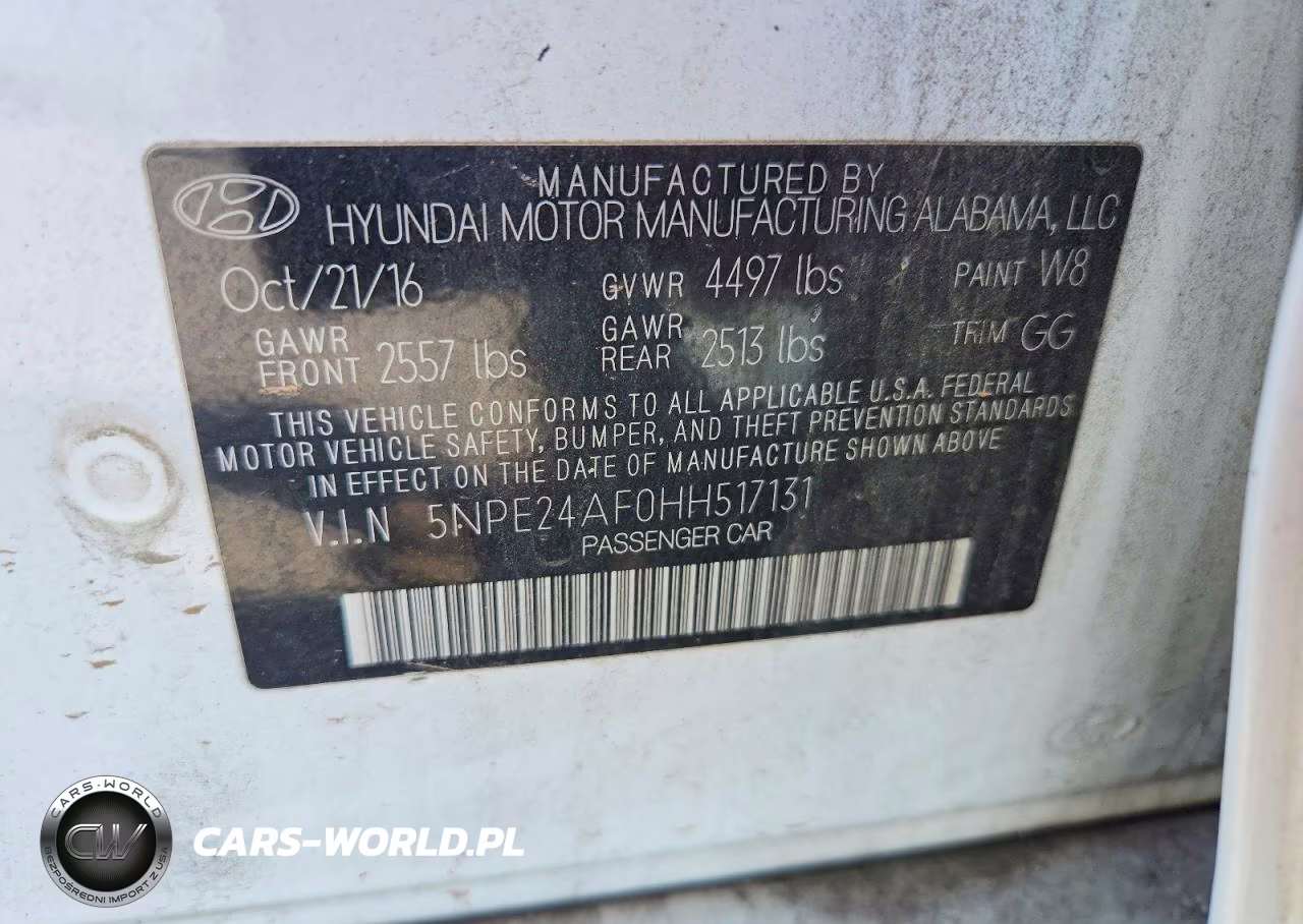 2017 Hyundai Sonata Se VIN:5NPE24AF0HH517131 - 12