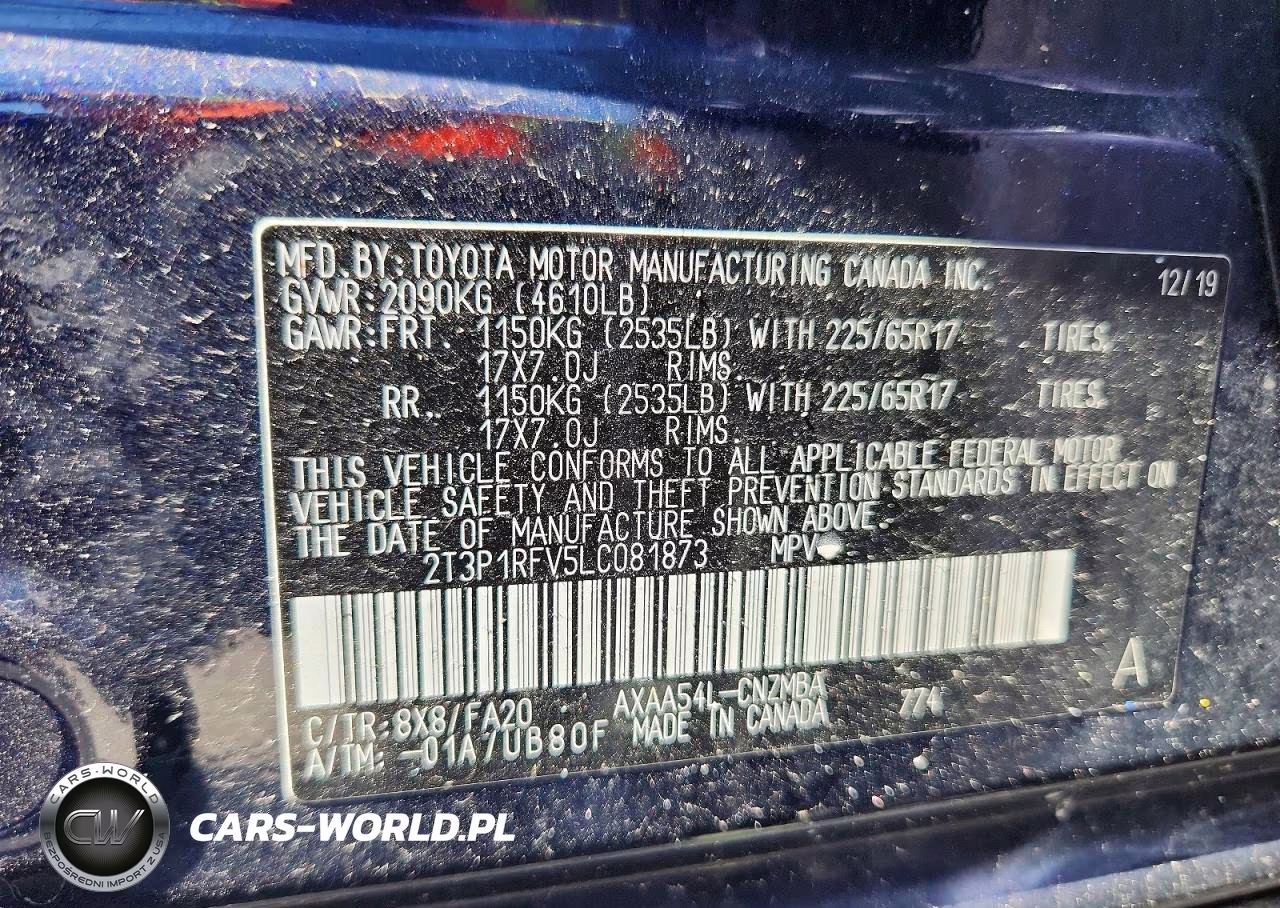 2020 Toyota Rav4 Xle VIN:2T3P1RFV5LC081873 - 13
