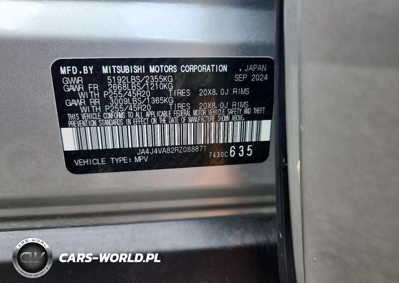 2024 Mitsubishi Outlander Se VIN:JA4J4VA82RZ088871 - 13