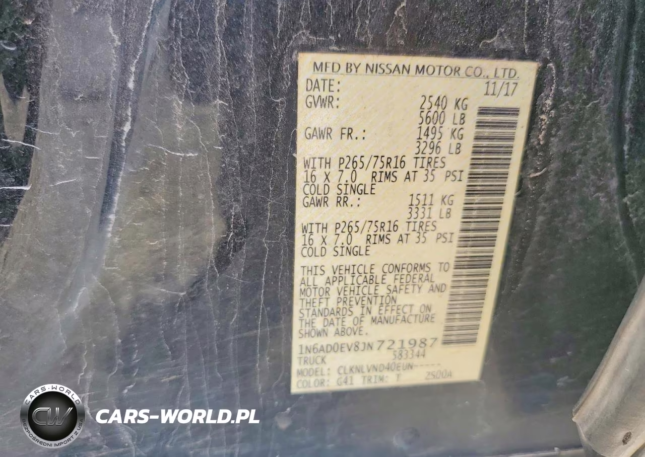 2018 Nissan Frontier Pro-4X VIN:1N6AD0EV8JN721987 - 12