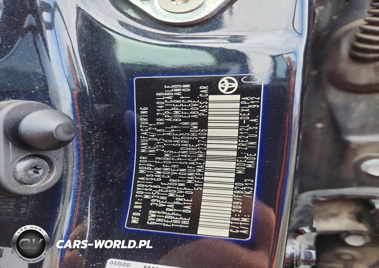 2021 Toyota Corolla Le VIN:5YFEPMAE7MP237406 - 12