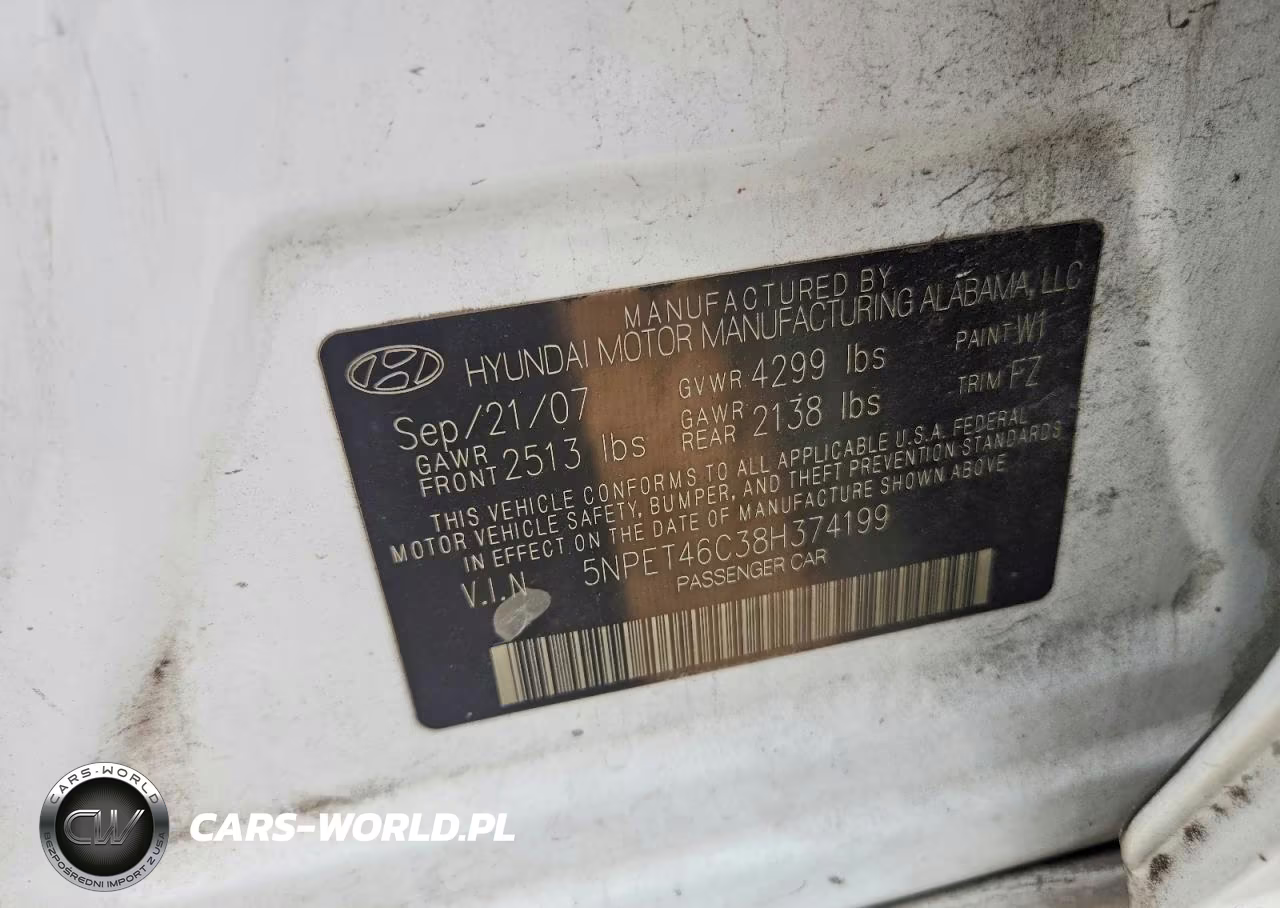 2008 Hyundai Sonata Gls VIN:5NPET46C38H374199 - 13
