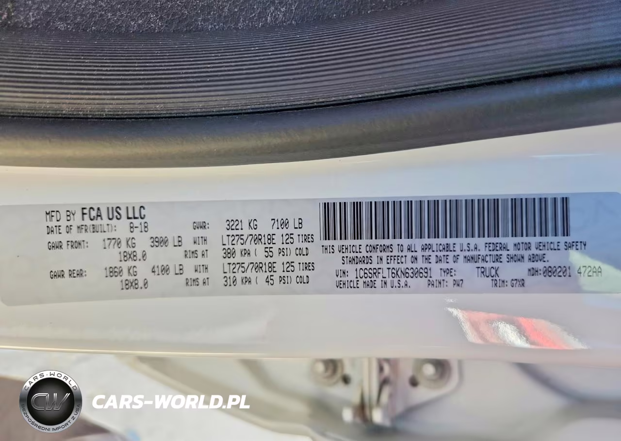 2019 Ram 1500 Rebel VIN:1C6SRFLT6KN630691 - 13